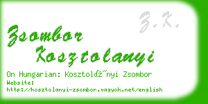 zsombor kosztolanyi business card